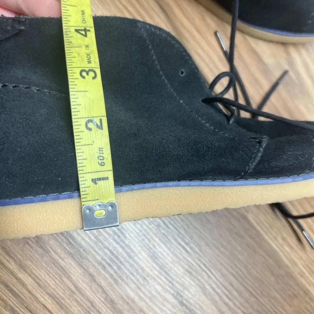Toms Womens Mateo Chukka Ankle Booties‎ Size 7.5M Black Suede Gum Sole